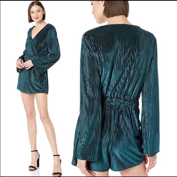 Cupcakes and Cashmere Caden Velvet Ribbed Romper - Picture 1 of 8